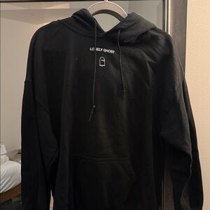 LONELY GHOST Black Hoodie Sweater